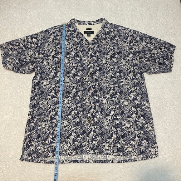 NWT Pronto Uomo Classic Fit Silk Blend Palm Print Button Up Shirt Vacation XXL - Picture 3 of 9